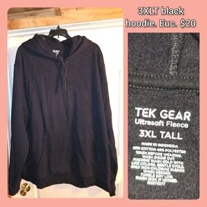 Tek Gear Black Fleece Hoodie 3XLT